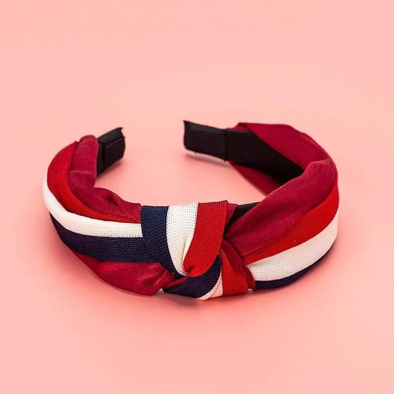 Klassische Frauen Elegante gestreifte karierte Stirnband Haarbänder für Mädchen Haarbügel Rack Turban Haarschmuck