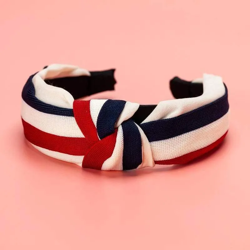 Klassische Frauen Elegante gestreifte karierte Stirnband Haarbänder für Mädchen Haarbügel Rack Turban Haarschmuck