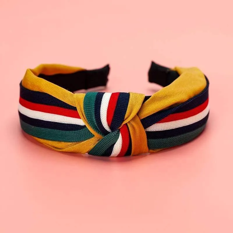 Klassische Frauen Elegante gestreifte karierte Stirnband Haarbänder für Mädchen Haarbügel Rack Turban Haarschmuck