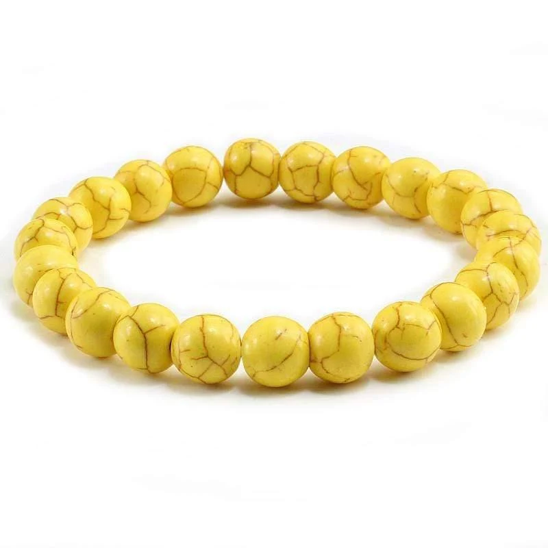 Trendy Schwarz Armband Naturstein Gelb Türkis Perlen Handkette Jesus Kreuz Armreifen Frauen Schmuck Liebhaber Zubehör