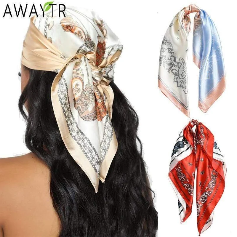 Blumendruck Haargummis Haarschal Böhmen Frauen Band Haarbänder Luftschlangen Bogen Haarseil Krawatten Halter Pferdeschwanz Haarschmuck