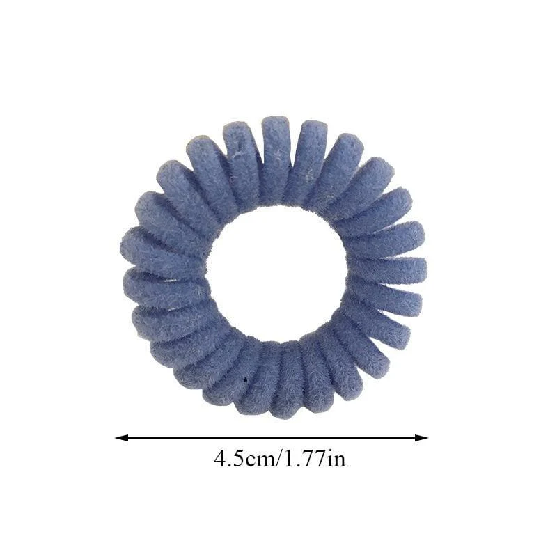 Elastic Knit Telefon Draht Haarbänder Mädchen Frau Haarschmuck Gummiband Kopfbedeckung Haarseil Spiralform Haargummis