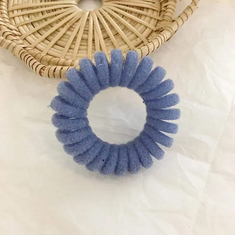 Elastic Knit Telefon Draht Haarbänder Mädchen Frau Haarschmuck Gummiband Kopfbedeckung Haarseil Spiralform Haargummis