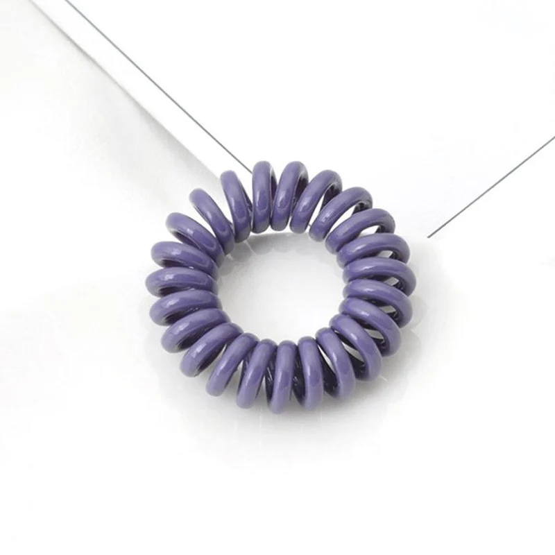 Elastic Knit Telefon Draht Haarbänder Mädchen Frau Haarschmuck Gummiband Kopfbedeckung Haarseil Spiralform Haargummis