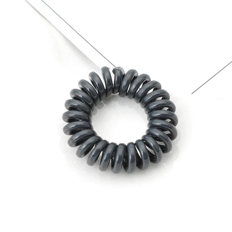 Elastic Knit Telefon Draht Haarbänder Mädchen Frau Haarschmuck Gummiband Kopfbedeckung Haarseil Spiralform Haargummis