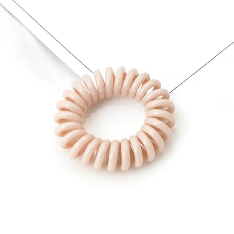 Elastic Knit Telefon Draht Haarbänder Mädchen Frau Haarschmuck Gummiband Kopfbedeckung Haarseil Spiralform Haargummis