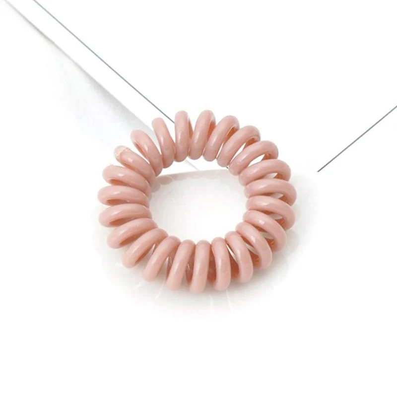 Elastic Knit Telefon Draht Haarbänder Mädchen Frau Haarschmuck Gummiband Kopfbedeckung Haarseil Spiralform Haargummis