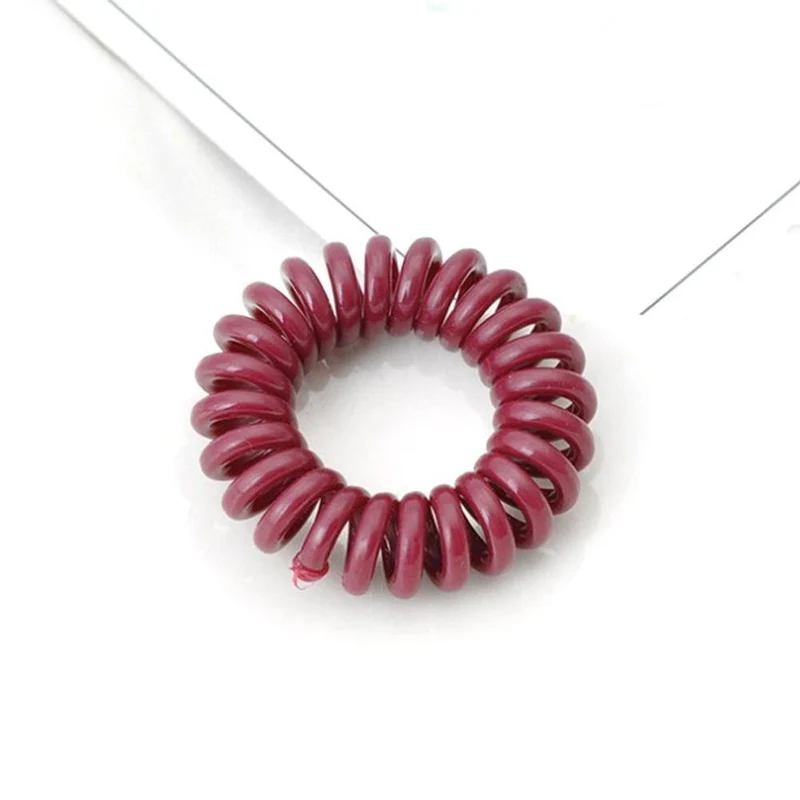 Elastic Knit Telefon Draht Haarbänder Mädchen Frau Haarschmuck Gummiband Kopfbedeckung Haarseil Spiralform Haargummis