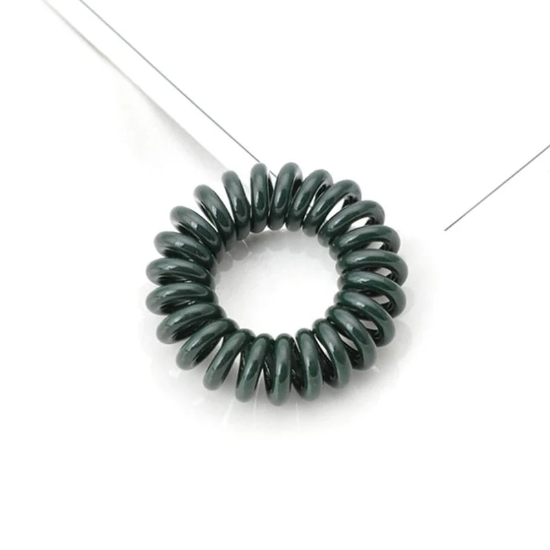 Elastic Knit Telefon Draht Haarbänder Mädchen Frau Haarschmuck Gummiband Kopfbedeckung Haarseil Spiralform Haargummis