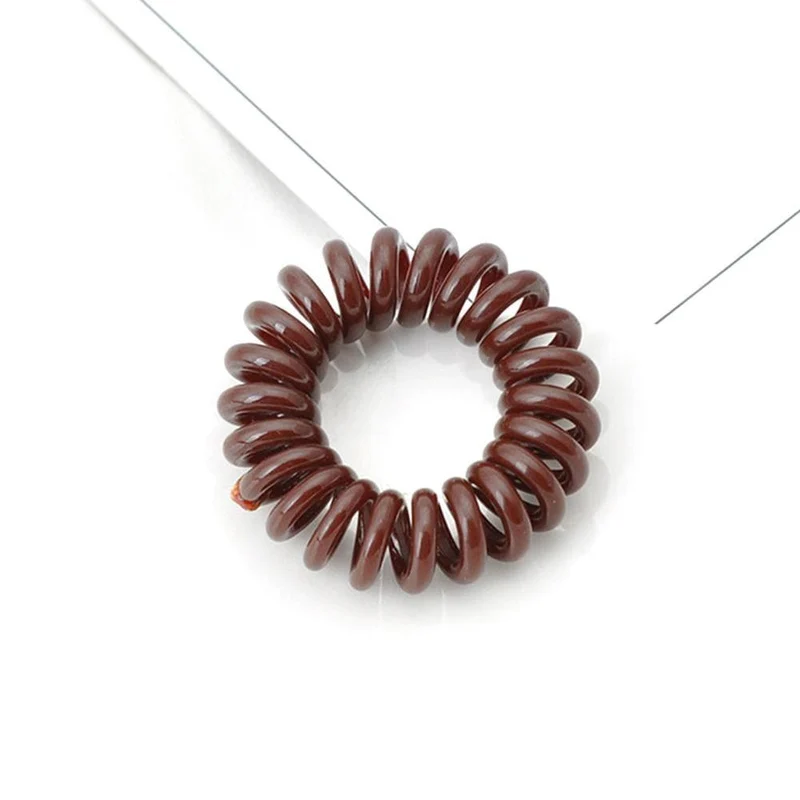 Elastic Knit Telefon Draht Haarbänder Mädchen Frau Haarschmuck Gummiband Kopfbedeckung Haarseil Spiralform Haargummis