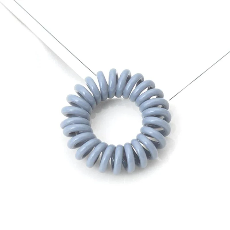 Elastic Knit Telefon Draht Haarbänder Mädchen Frau Haarschmuck Gummiband Kopfbedeckung Haarseil Spiralform Haargummis
