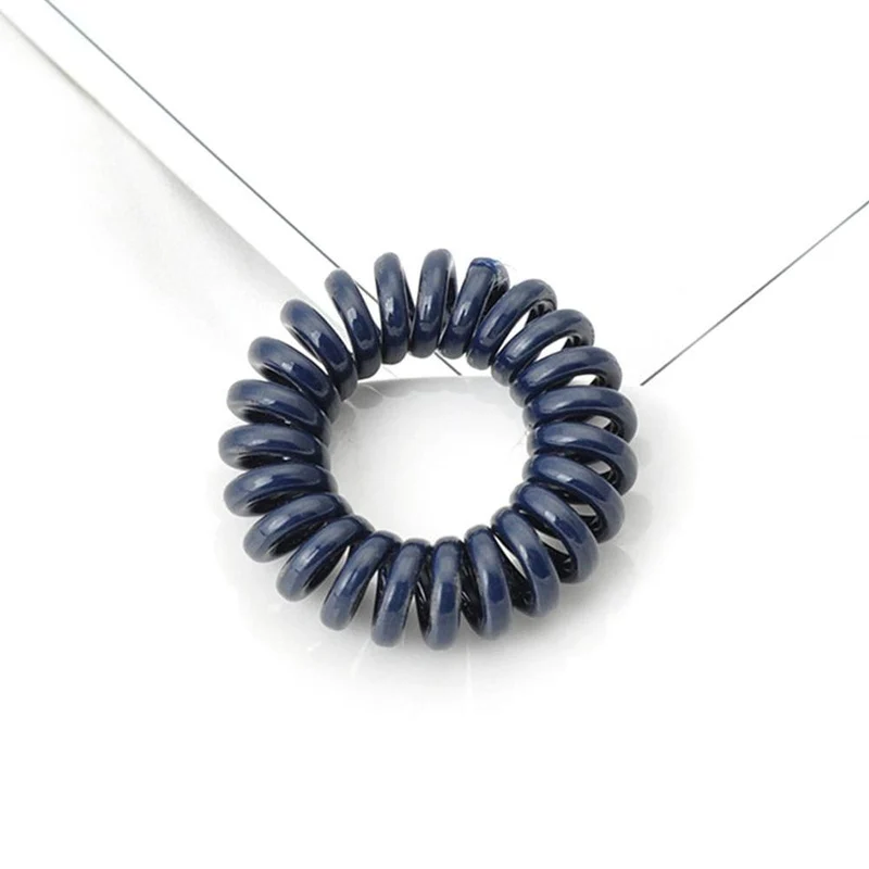 Elastic Knit Telefon Draht Haarbänder Mädchen Frau Haarschmuck Gummiband Kopfbedeckung Haarseil Spiralform Haargummis
