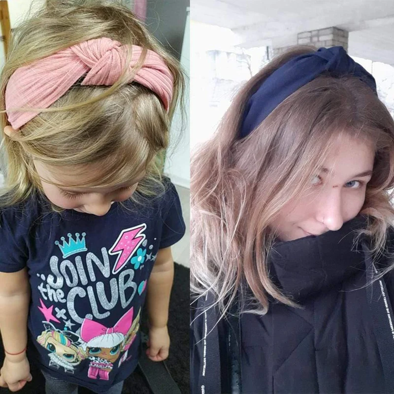 Mode einfarbige Haarbänder für Frauen Kreuzknoten Bogen weiße Seite Stirnband Mädchen Sport Gesicht waschen Haarzubehör FG078