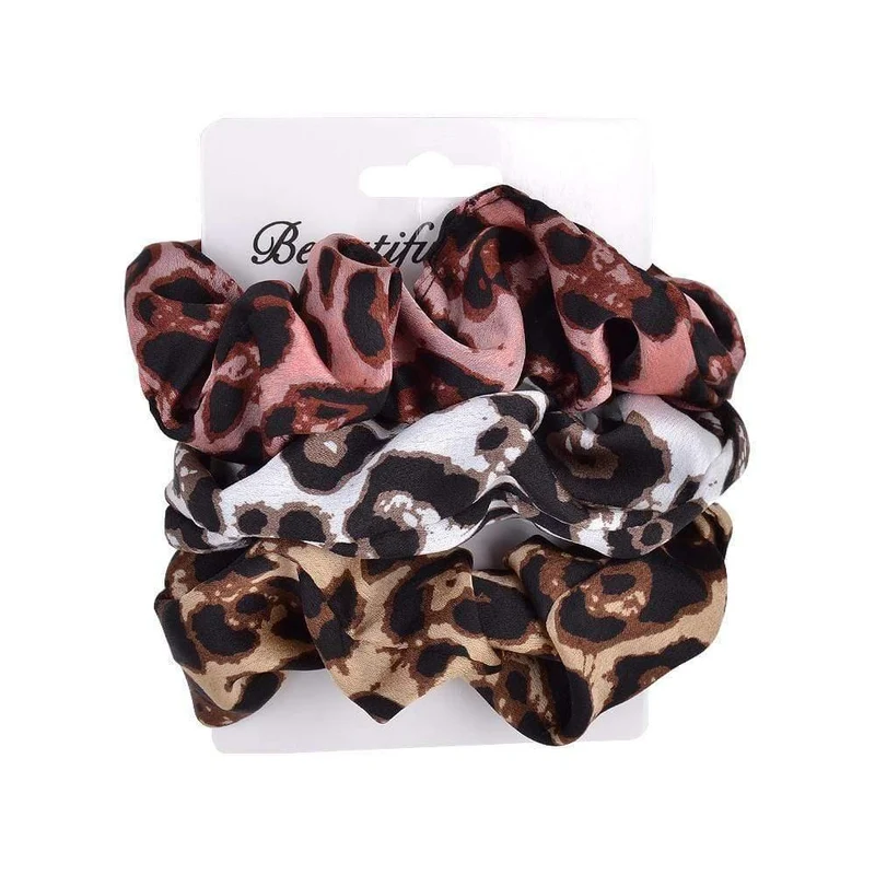 3Pcs / Set Frauen Vintage Haar Scrunchies Samt Scrunchie Set Elastische Haarbänder Mädchen Stirnband Pferdeschwanz Haarseil Haar Zubehör