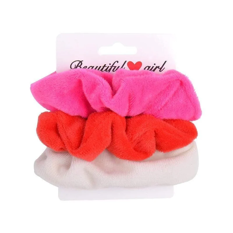 3Pcs / Set Frauen Vintage Haar Scrunchies Samt Scrunchie Set Elastische Haarbänder Mädchen Stirnband Pferdeschwanz Haarseil Haar Zubehör