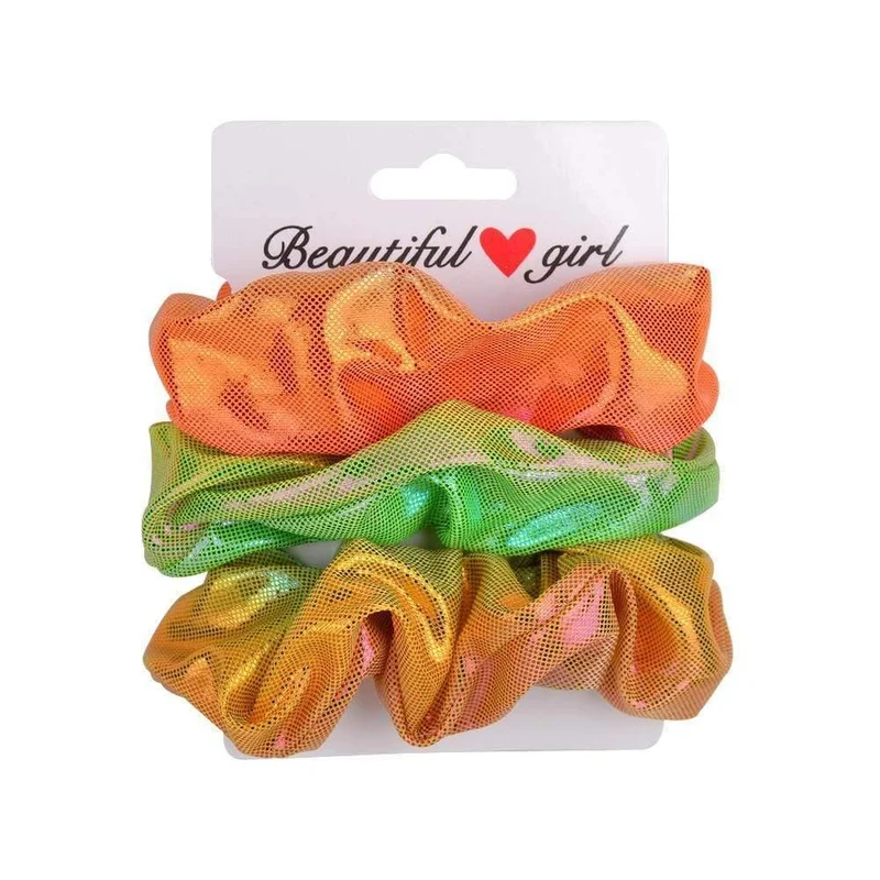 3Pcs / Set Frauen Vintage Haar Scrunchies Samt Scrunchie Set Elastische Haarbänder Mädchen Stirnband Pferdeschwanz Haarseil Haar Zubehör