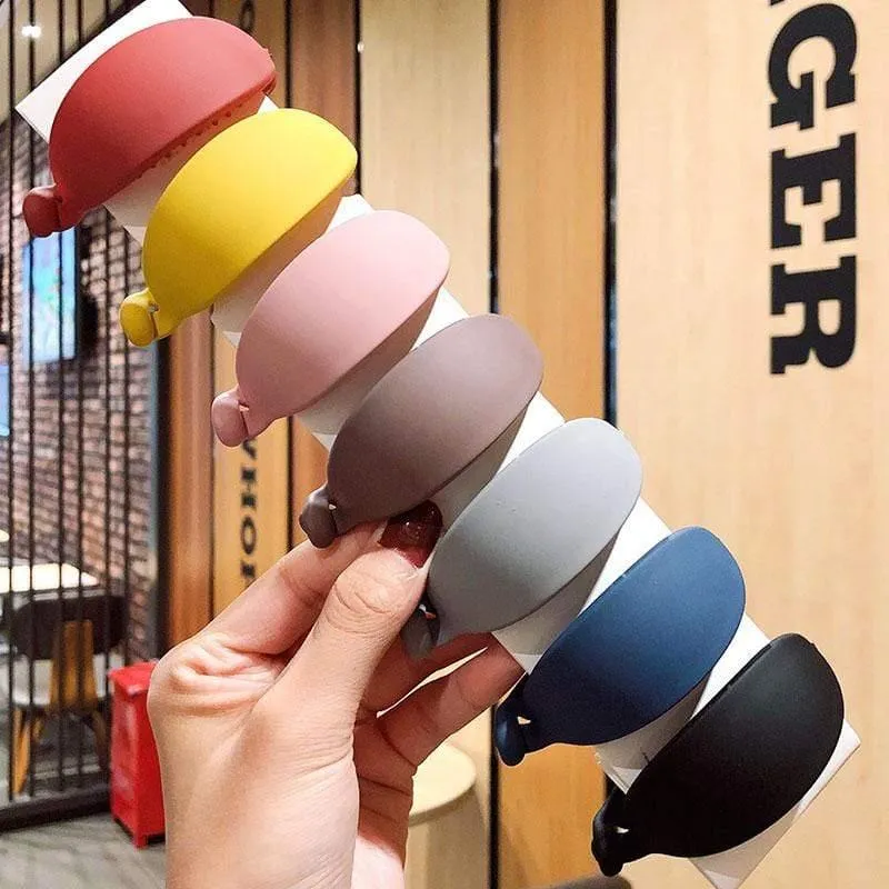 Nette Bonbonfarben Bananenform Haarklauen Frauen Mädchen Süße Haarspangen Pferdeschwanzhalter Haarnadeln Mode Haarschmuck