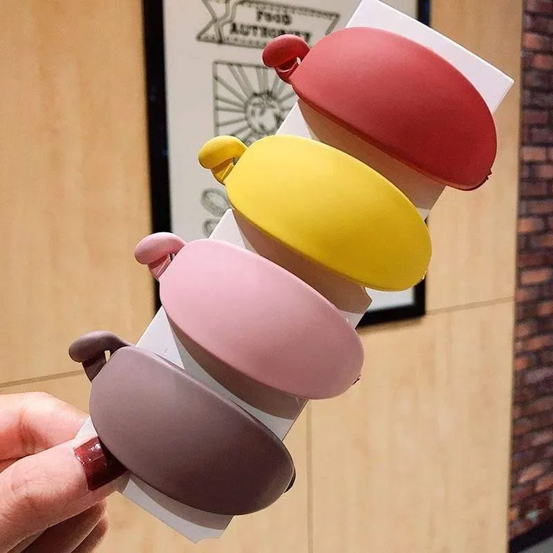 Nette Bonbonfarben Bananenform Haarklauen Frauen Mädchen Süße Haarspangen Pferdeschwanzhalter Haarnadeln Mode Haarschmuck
