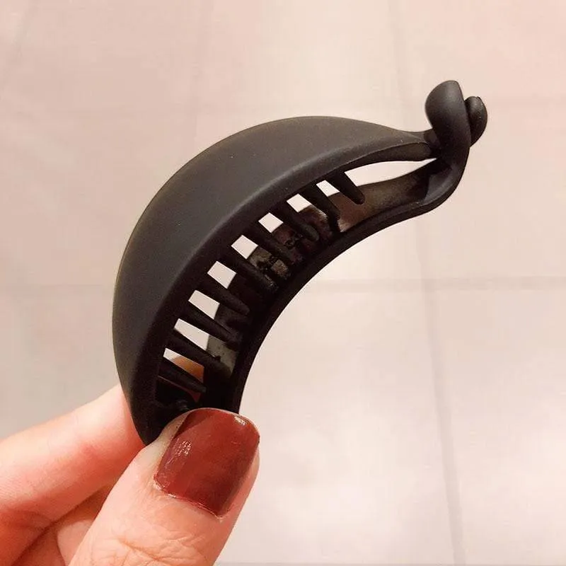 Nette Bonbonfarben Bananenform Haarklauen Frauen Mädchen Süße Haarspangen Pferdeschwanzhalter Haarnadeln Mode Haarschmuck