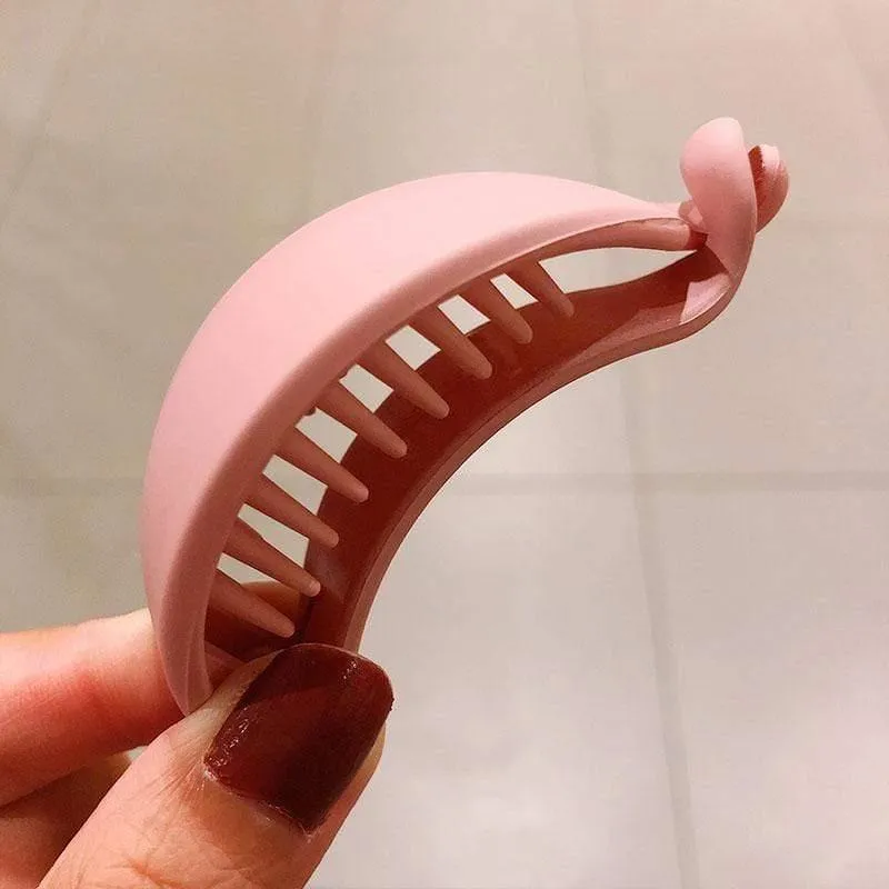 Nette Bonbonfarben Bananenform Haarklauen Frauen Mädchen Süße Haarspangen Pferdeschwanzhalter Haarnadeln Mode Haarschmuck