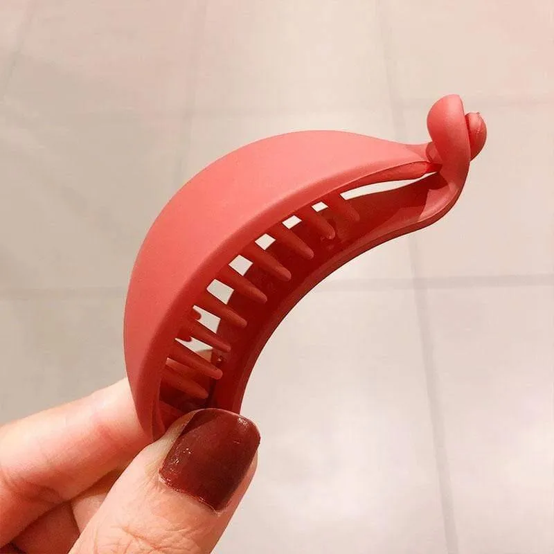 Nette Bonbonfarben Bananenform Haarklauen Frauen Mädchen Süße Haarspangen Pferdeschwanzhalter Haarnadeln Mode Haarschmuck