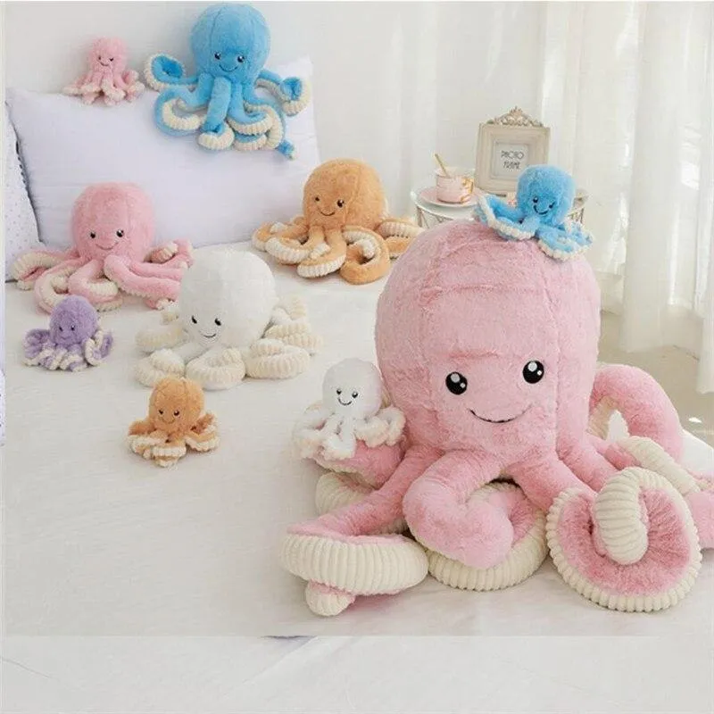 18-80cm Schöne Simulation Octopus Anhänger Plüsch Stofftier Weiches Tier Wohnaccessoires Süße Puppe Kinder Weihnachtsgeschenke