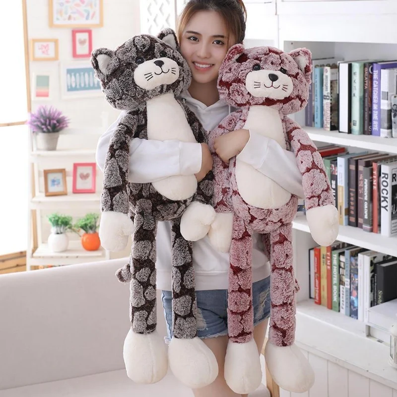 50/70 / 90CM Kawaii Katze Plüschtier Kuscheltiere Niedlich Flauschig Langbeinige Katzenpuppe Weiches Kinderspielzeug Kind Geburtstagsgeschenk Weihnachtsgeschenke
