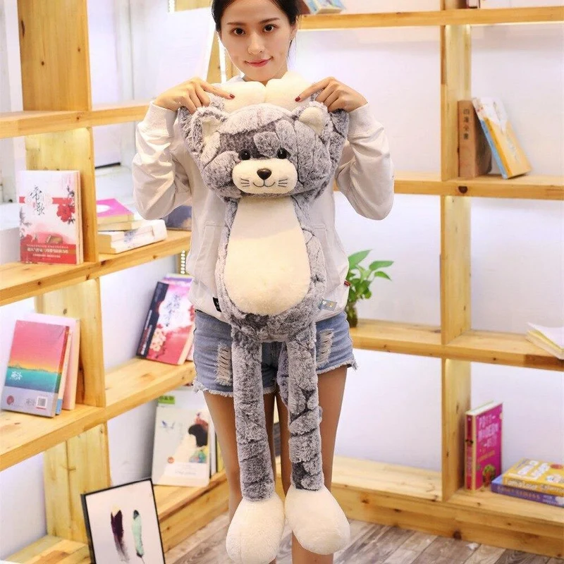 50/70 / 90CM Kawaii Katze Plüschtier Kuscheltiere Niedlich Flauschig Langbeinige Katzenpuppe Weiches Kinderspielzeug Kind Geburtstagsgeschenk Weihnachtsgeschenke