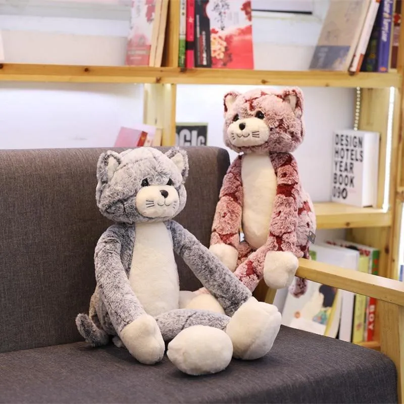 50/70 / 90CM Kawaii Katze Plüschtier Kuscheltiere Niedlich Flauschig Langbeinige Katzenpuppe Weiches Kinderspielzeug Kind Geburtstagsgeschenk Weihnachtsgeschenke