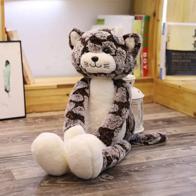 50/70 / 90CM Kawaii Katze Plüschtier Kuscheltiere Niedlich Flauschig Langbeinige Katzenpuppe Weiches Kinderspielzeug Kind Geburtstagsgeschenk Weihnachtsgeschenke