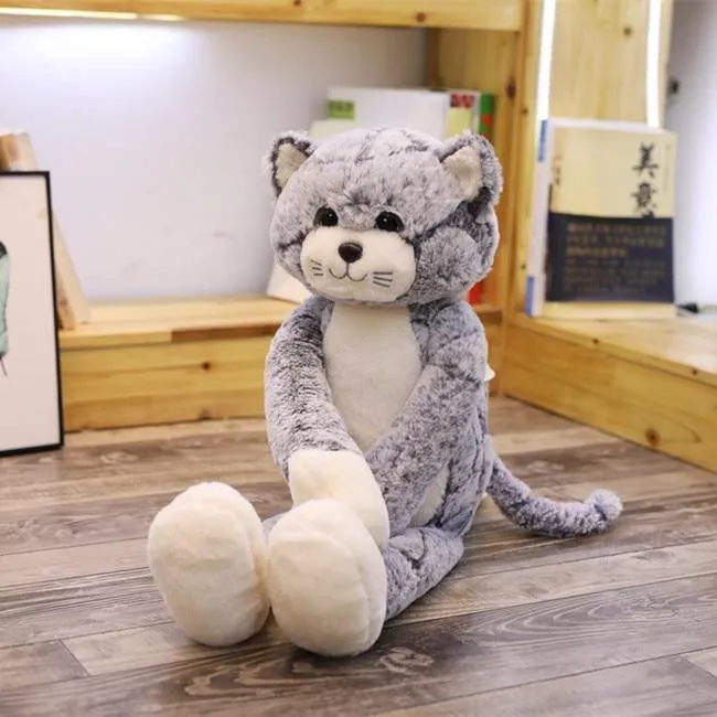 50/70 / 90CM Kawaii Katze Plüschtier Kuscheltiere Niedlich Flauschig Langbeinige Katzenpuppe Weiches Kinderspielzeug Kind Geburtstagsgeschenk Weihnachtsgeschenke