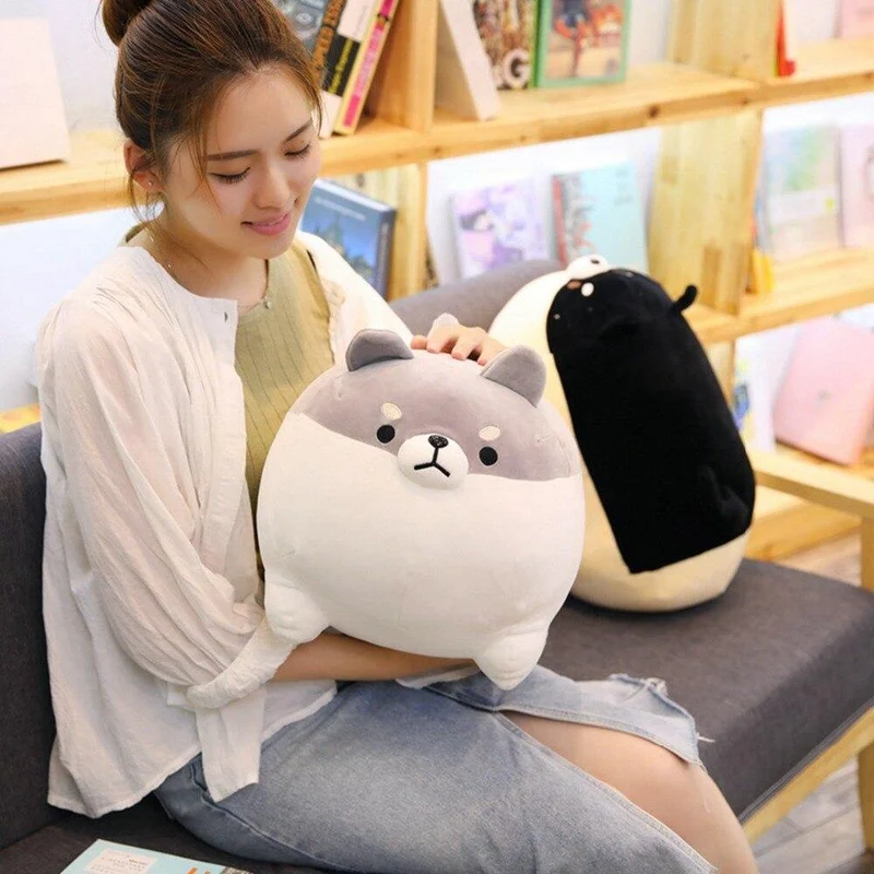 1pc Schöne Fett Shiba Inu & Corgi Hund Plüsch Spielzeug Gefüllte Weiche Kawaii Tier Cartoon Kissen Puppen Geschenk Für kinder Baby Kinder