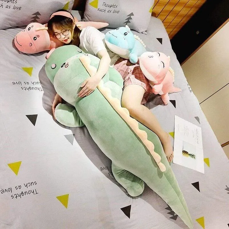 Neue Große Größe Lange Schöne Dinosaurier Plüsch Spielzeug Weiche Cartoon Tier Dinosaurier Gefüllte Puppe Freund Kissen Kinder Mädchen Geburtstag Geschenk