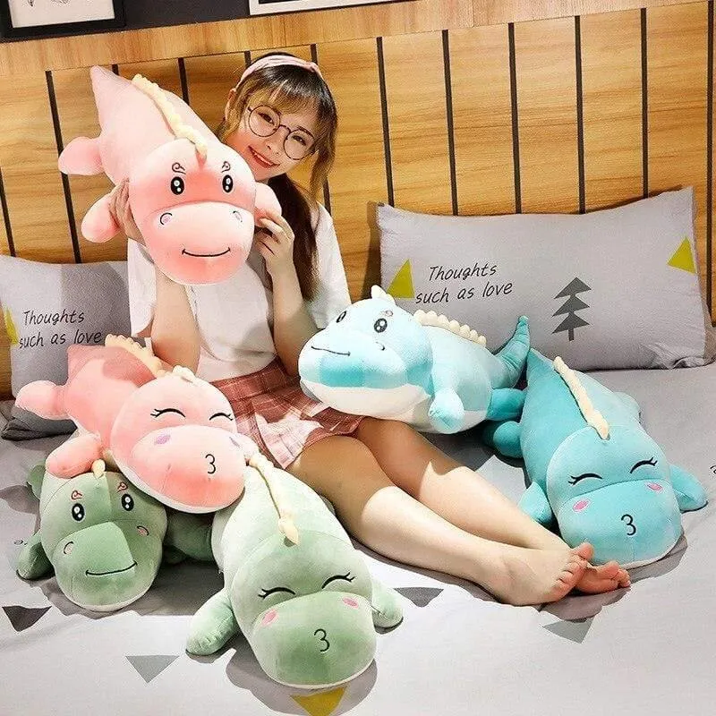 Neue Große Größe Lange Schöne Dinosaurier Plüsch Spielzeug Weiche Cartoon Tier Dinosaurier Gefüllte Puppe Freund Kissen Kinder Mädchen Geburtstag Geschenk