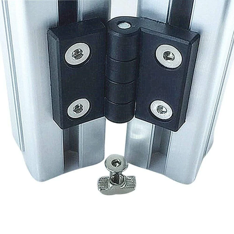10PCS Aluminium-Extrusionsprofil für 2020 3030 3040 4040 Metallscharnier Zinklegierungsscharnier mit Schraube und Mutter