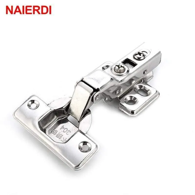 4PCS C Serie Scharnier Edelstahl Tür Hydraulische Scharniere Dämpferpuffer Soft Close Für Schrank Küchenmöbel Hardware