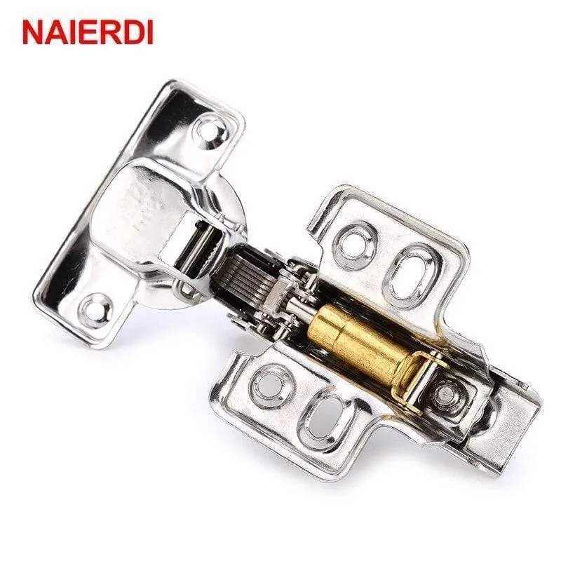 4PCS C Serie Scharnier Edelstahl Tür Hydraulische Scharniere Dämpferpuffer Soft Close Für Schrank Küchenmöbel Hardware