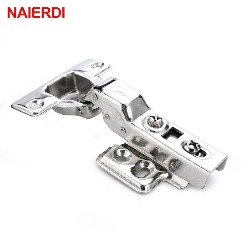 4PCS C Serie Scharnier Edelstahl Tür Hydraulische Scharniere Dämpferpuffer Soft Close Für Schrank Küchenmöbel Hardware