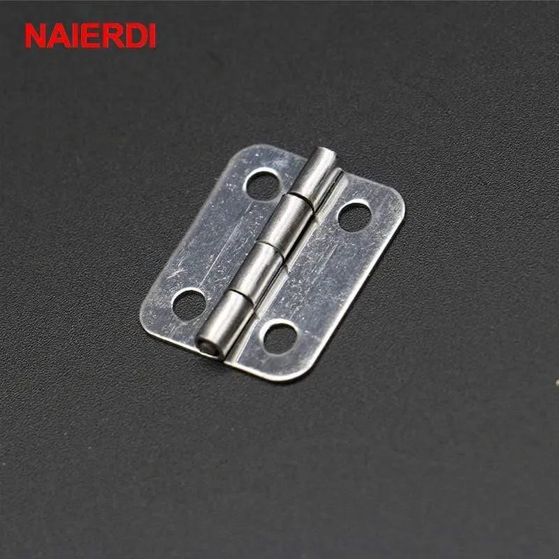 10pcs 25mm X 20mm Silber Mini Türscharniere Schrank Schublade Schmuckschatulle Mini Scharnier Mit Schrauben Für Möbel Hardware