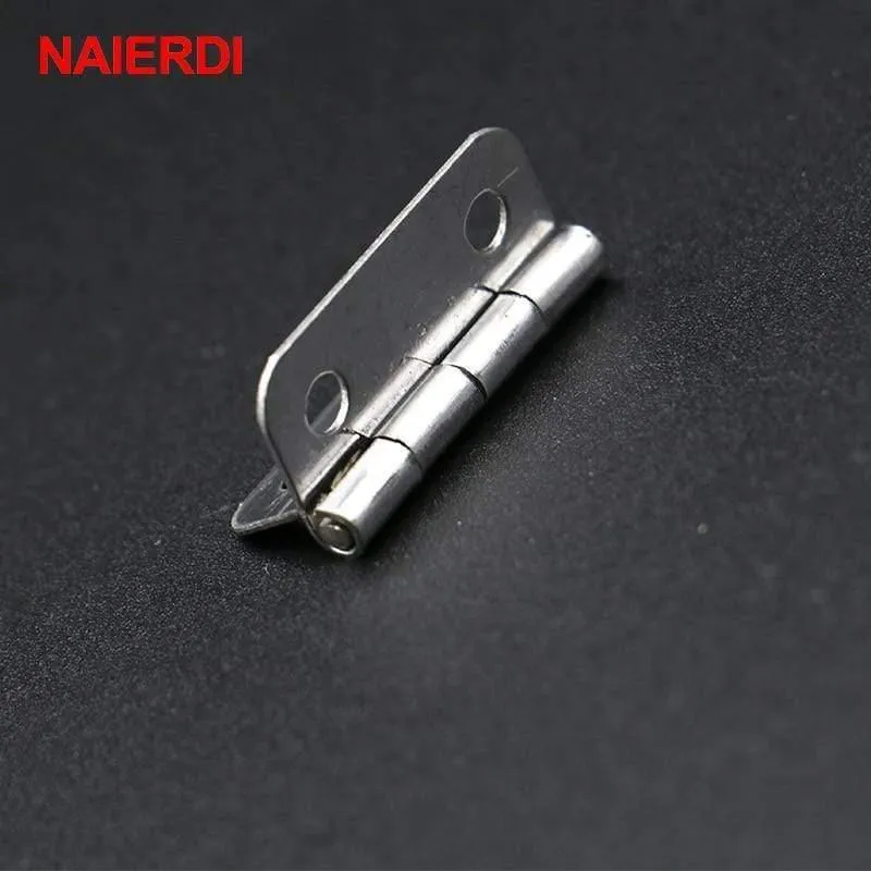 10pcs 25mm X 20mm Silber Mini Türscharniere Schrank Schublade Schmuckschatulle Mini Scharnier Mit Schrauben Für Möbel Hardware