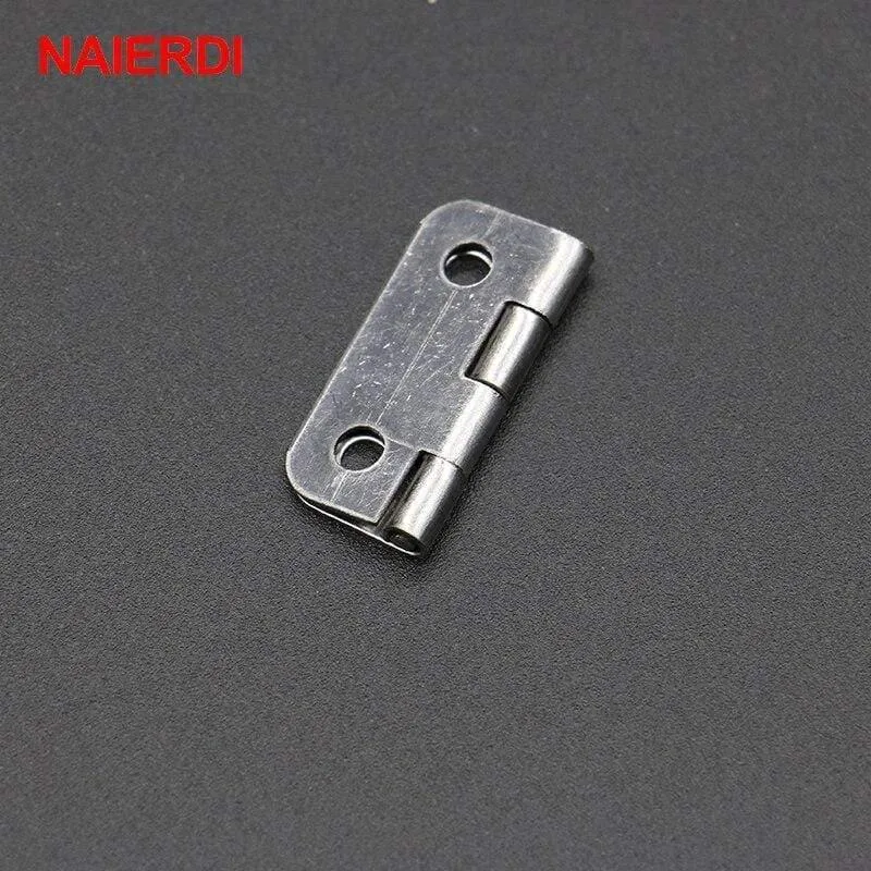 10pcs 25mm X 20mm Silber Mini Türscharniere Schrank Schublade Schmuckschatulle Mini Scharnier Mit Schrauben Für Möbel Hardware