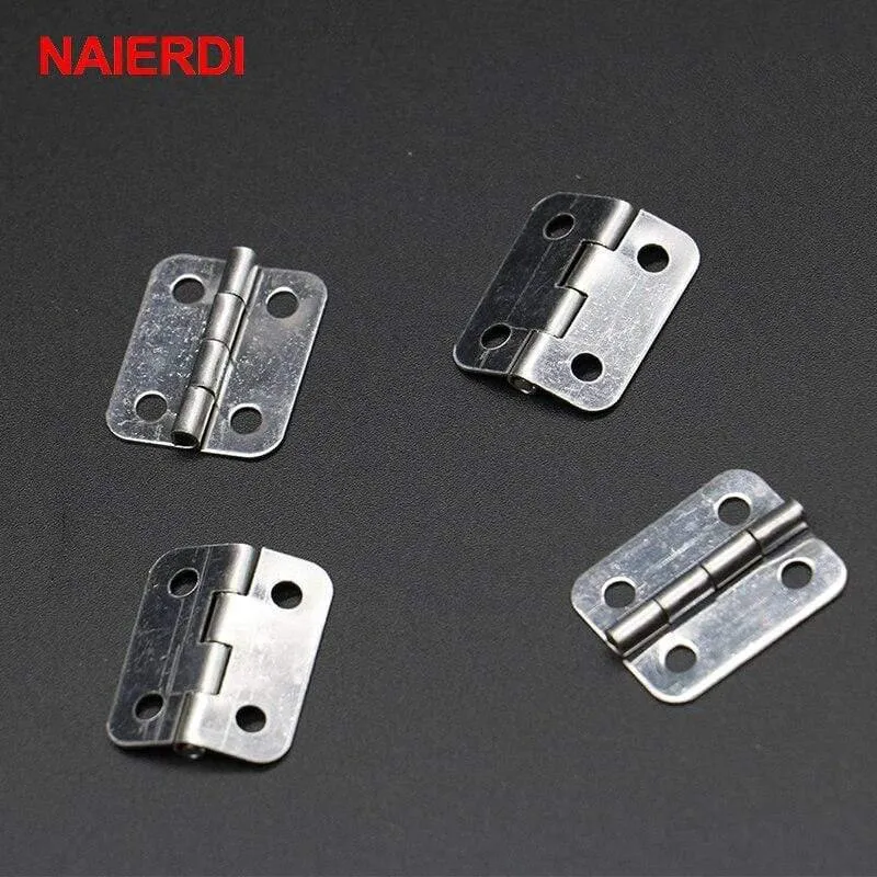 10pcs 25mm X 20mm Silber Mini Türscharniere Schrank Schublade Schmuckschatulle Mini Scharnier Mit Schrauben Für Möbel Hardware