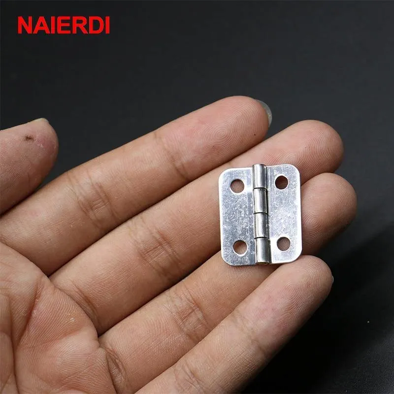 10pcs 25mm X 20mm Silber Mini Türscharniere Schrank Schublade Schmuckschatulle Mini Scharnier Mit Schrauben Für Möbel Hardware