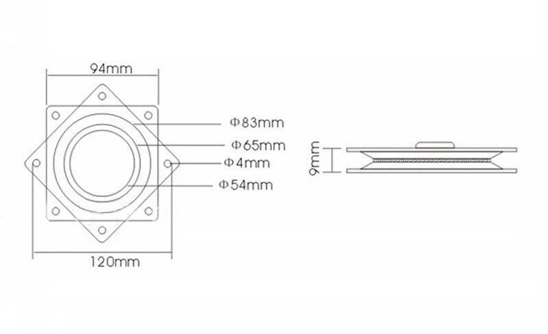4 '' New Style Lazy Susan Kugellager Metall Drehplatte Drehung um 360 Grad Ideal für mechanische Projekte!