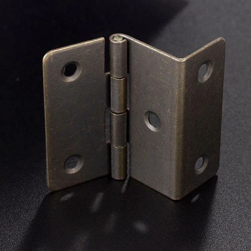 Antikes bronzefarbenes Eisen-Scharnier, 2 cm, für Möbeltüren, offen, 270 Grad, Möbelscharnier mit kostenlosen Schrauben (antikfarbenes Kupfer, 2 cm)