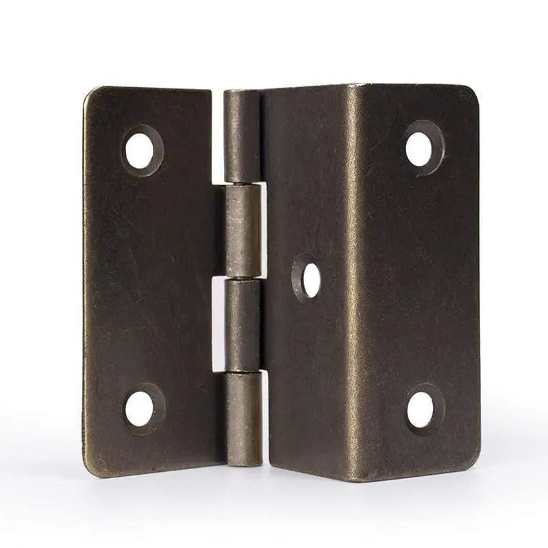 Antikes bronzefarbenes Eisen-Scharnier, 2 cm, für Möbeltüren, offen, 270 Grad, Möbelscharnier mit kostenlosen Schrauben (antikfarbenes Kupfer, 2 cm)
