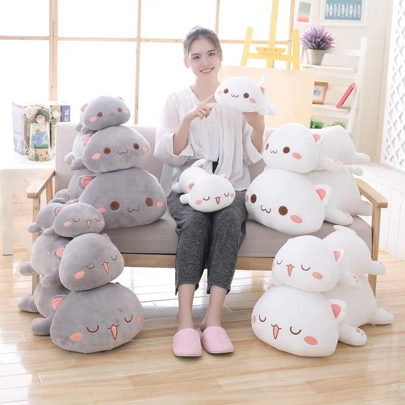 35-65 Kawaii Liegende Katze Plüsch Spielzeug Gefüllte Nette Katze Puppe Schöne Tier Kissen Weiche Cartoon Spielzeug Für Kinder mädchen Weihnachten Geschenk