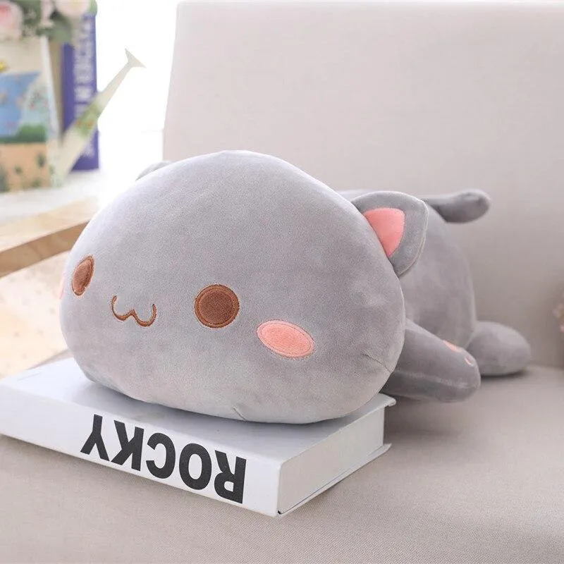 35-65 Kawaii Liegende Katze Plüsch Spielzeug Gefüllte Nette Katze Puppe Schöne Tier Kissen Weiche Cartoon Spielzeug Für Kinder mädchen Weihnachten Geschenk