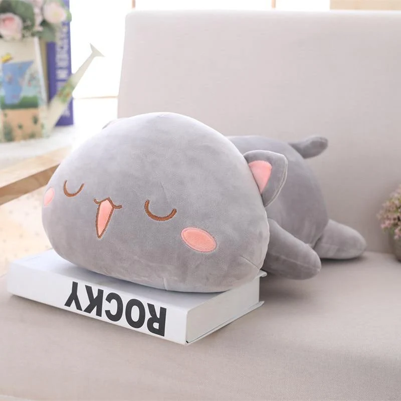 35-65 Kawaii Liegende Katze Plüsch Spielzeug Gefüllte Nette Katze Puppe Schöne Tier Kissen Weiche Cartoon Spielzeug Für Kinder mädchen Weihnachten Geschenk