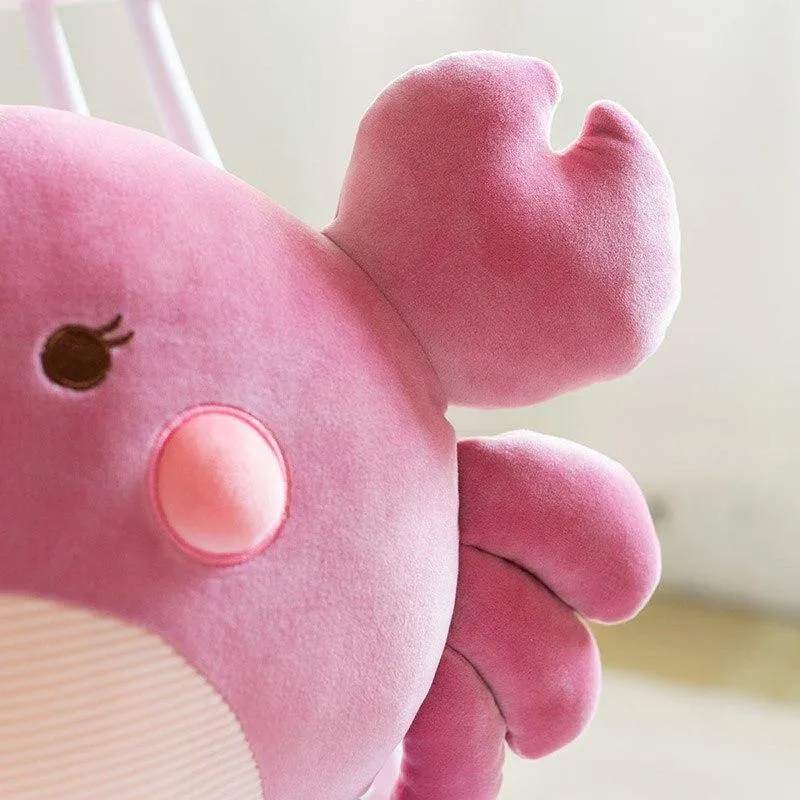 Weiches Krabben-Lesekissen 55cm Tierplüschspielzeug Mädchenjunge Kreatives Kuscheltierkissen Schlafpuppen für Kindergeburtstagsgeschenk